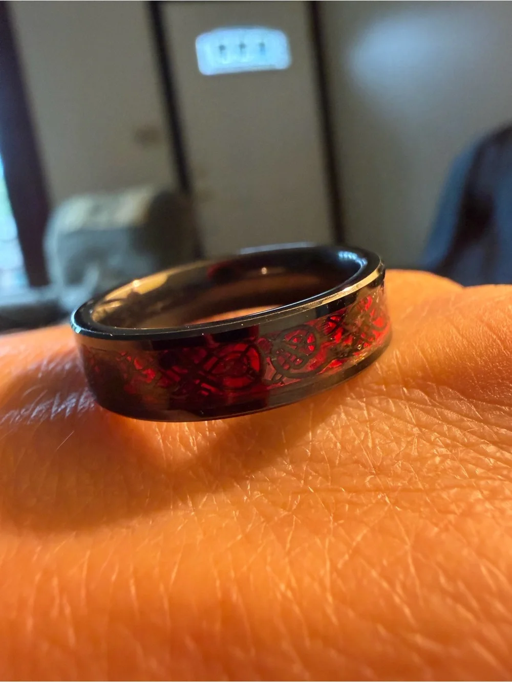 KING WILL DRAGON TUNGSTEN MENS WEDDING BAND size 11
